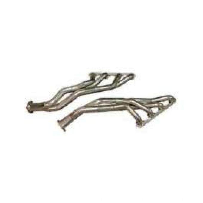 Exhaust Headers - Plain Uncoated - 1-5/8 Pipes - 3 Collectors - 260 Or 289 Or 302 Or 351W V8