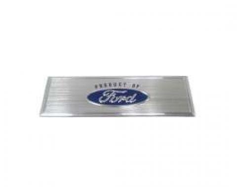 Door Scuff Plate Center Emblem - Blue Logo - Adhesive Backing