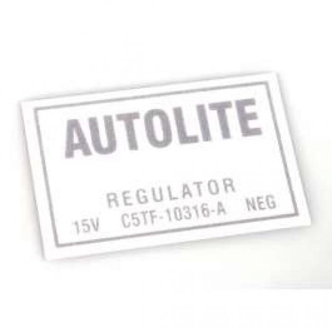 Decal - Voltage Regulator - 1965-1966