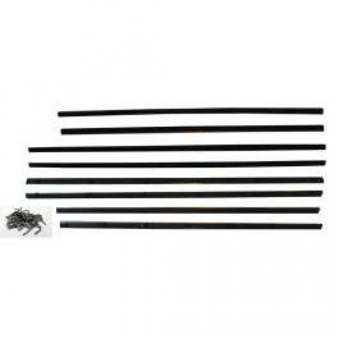 Belt Weatherstrip Kit - Doors and Rear Quarter Windows - 8 Pieces -Door Sedan