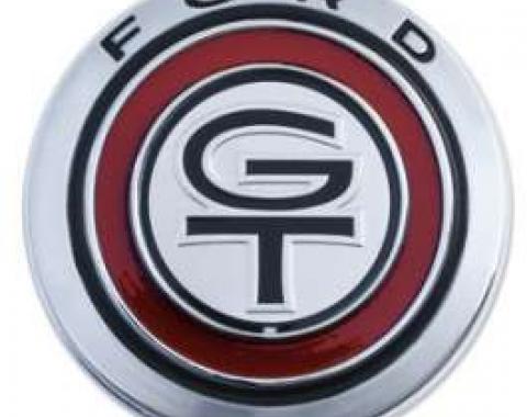 Grille Emblem Assembly - Pressure Die-Cast Chrome With Black Painted Ford Lettering - GT