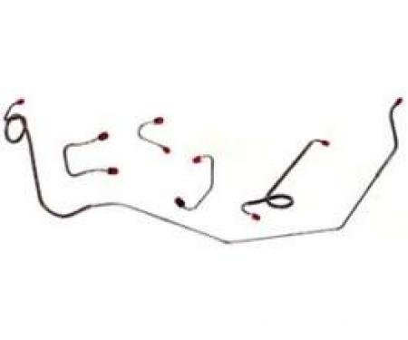 Rear Axle Brake Lines, Stainless Steel, V8, Falcon, 1964-1965