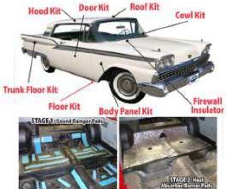 Acoustishield Sound Dampener Kit - Complete Car Kit -Door Sedan or Hardtop