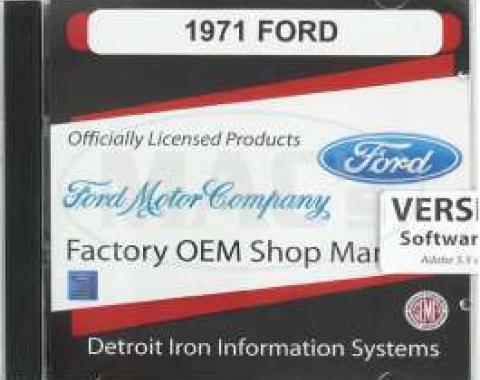 Shop Manual & Parts Manual On CD-Rom, Ford, 1971