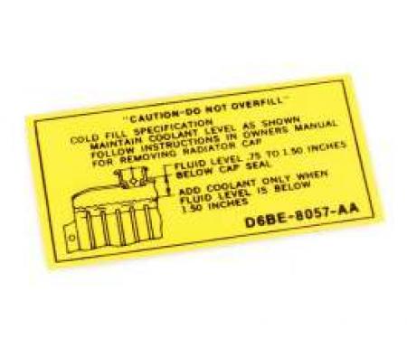 Radiator Caution Decal