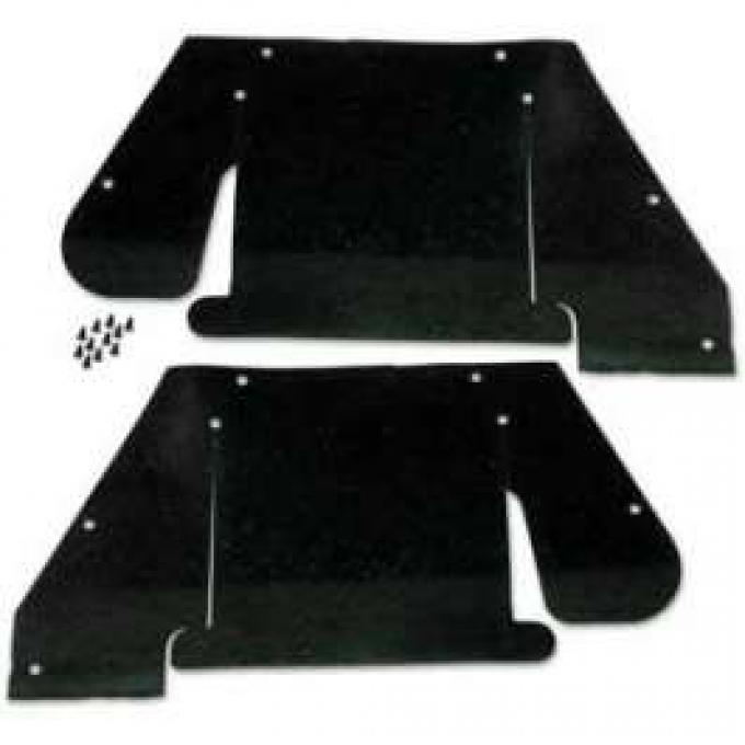 Fender Apron To Upper Control Arm Splash Shields - Die-Cut Black Rubber