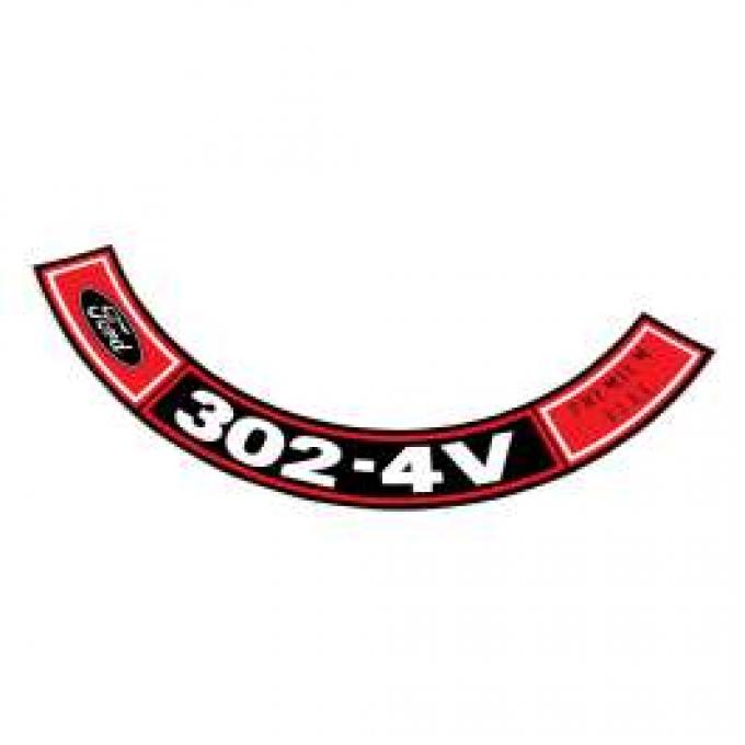 Air Cleaner Decal - 302-4V Premium Fuel