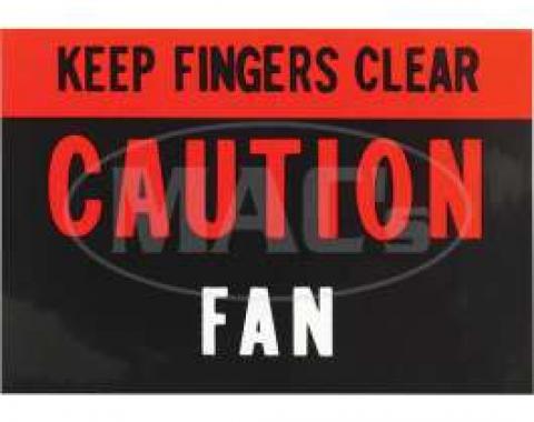 Caution Fan Decal, Mercury, 1964