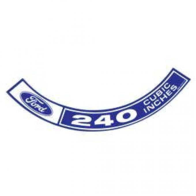 70/71 240 CID Air Cleaner Decal