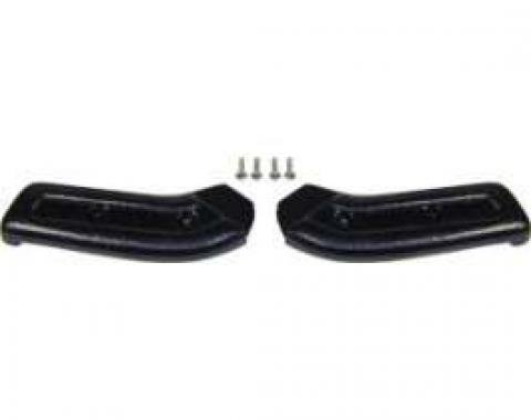 Bucket Seat Hinge Covers - Outer - Black Plastic With Correct Grain