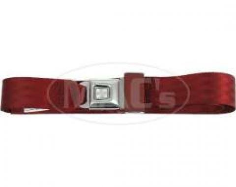 Seatbelt Solutions Ford & Mercury 1960-1972 Lap Belt, 74" with Starburst Push Button 1203742009 | Red Wine