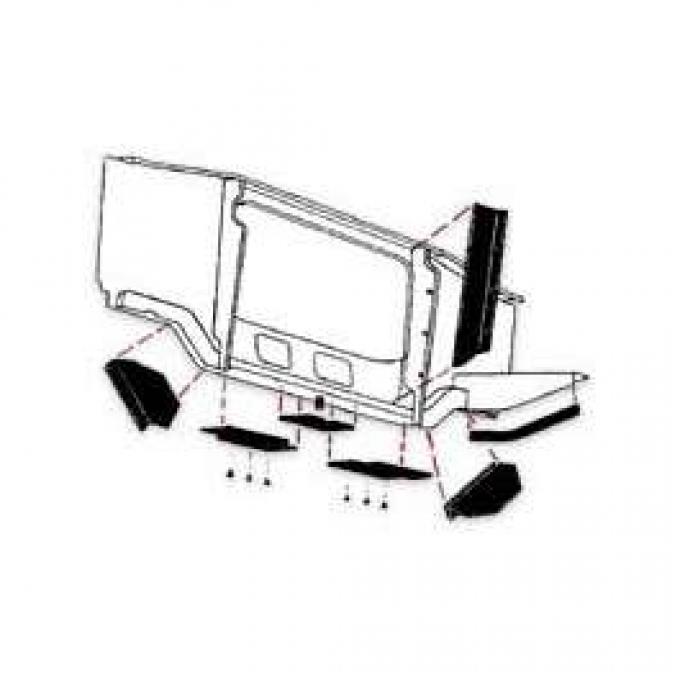 Radiator Support To Bottom Of Radiator Air Deflector Seal - Bottom L Shaped - 26-3/8 Long