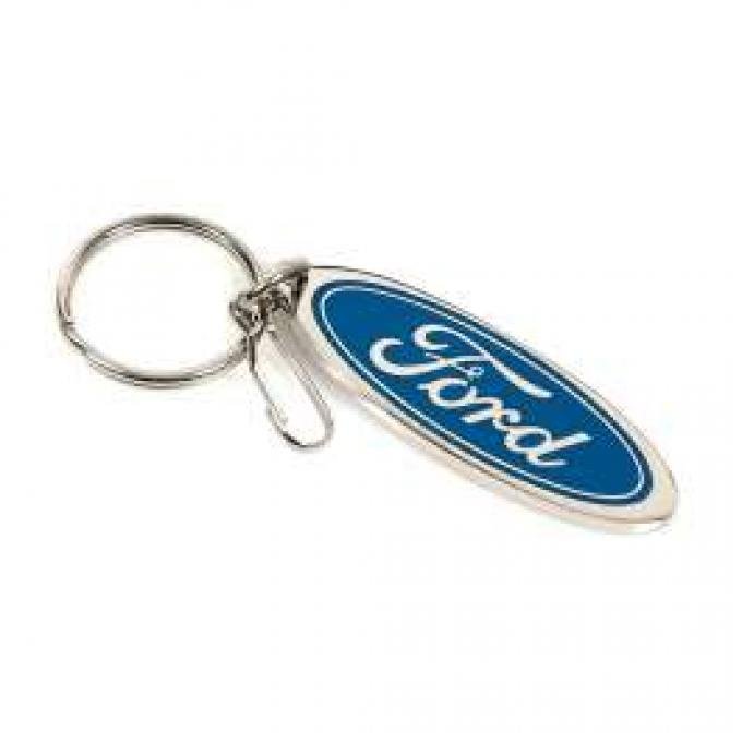 Ford Key Chain,Oval,With Ford Blue Oval Logo