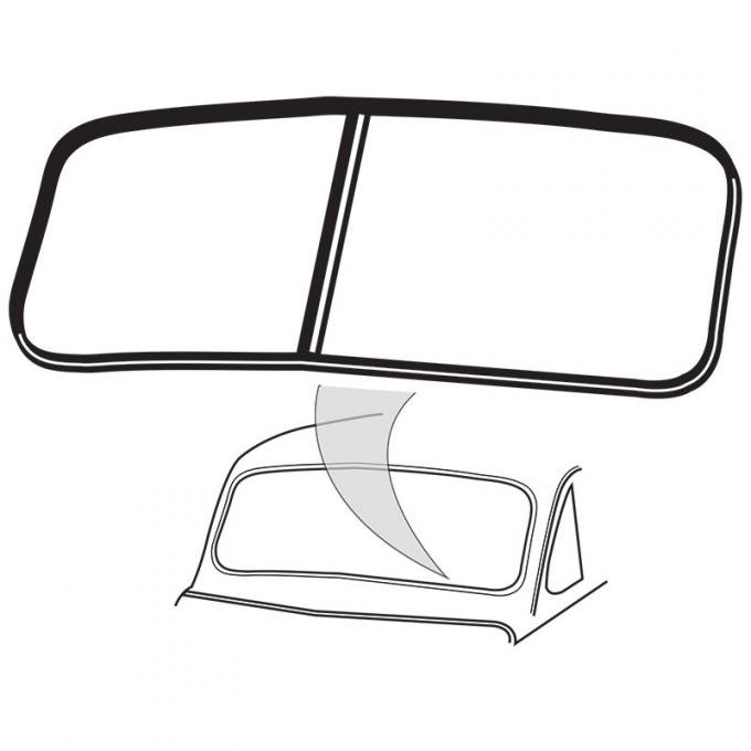Dennis Carpenter Windshield Seal - No Groove for Chrome - Closed Car - 1941-48 Ford and Mercury Car 11A-7003110-A