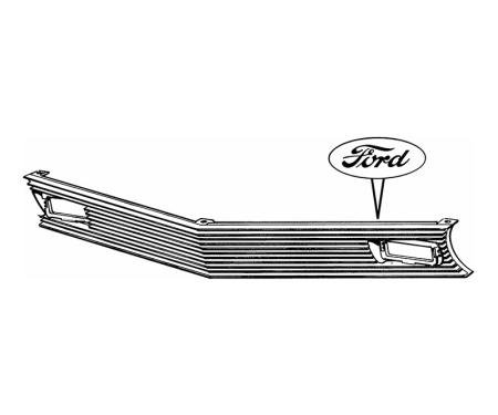 Daniel Carpenter 1970 Mach I Grille with Sport Lamps D0ZZ-8200-B
