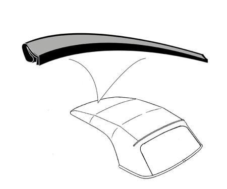 Dennis Carpenter Top Header Bow Seal - 1963-64 Ford Car C3AZ-7651325-A