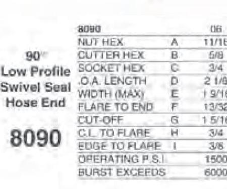 Earl's Swivel-Seal&reg; Hose End 809010ERL