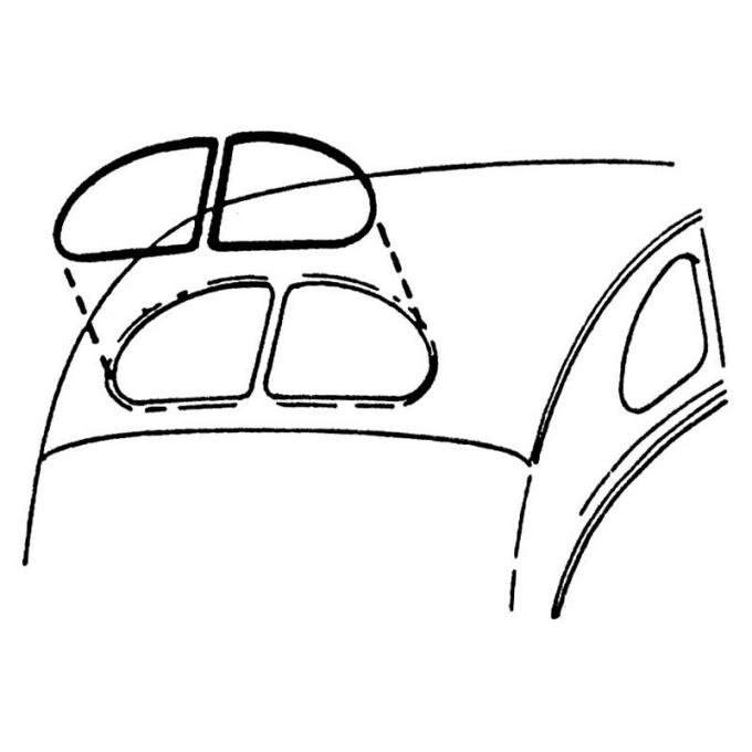 Dennis Carpenter Back Glass Seal - Sedan - 1938-40 Ford Car 81A-7042084