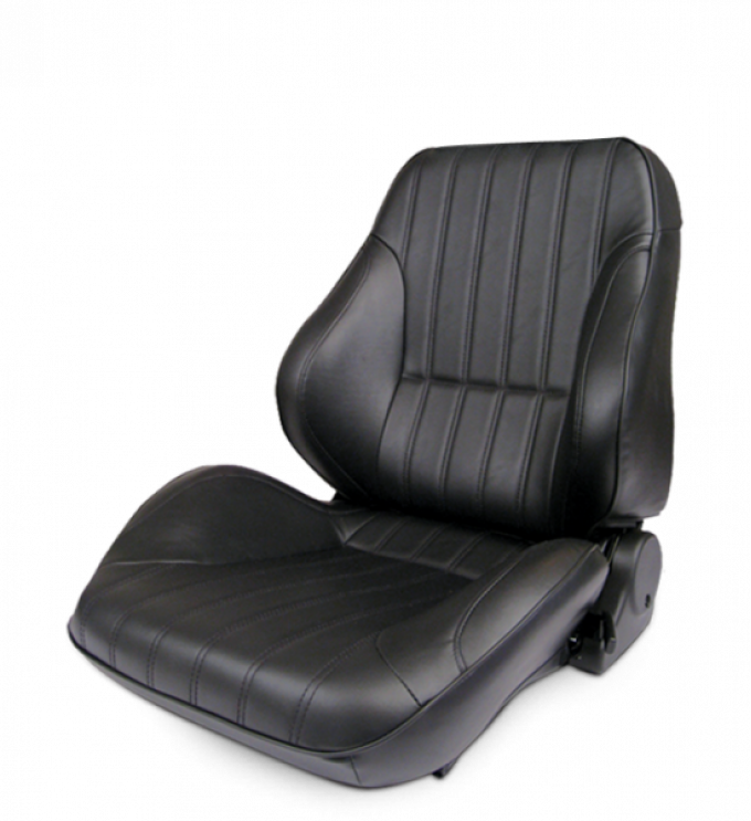 Procar Lowback Rally Seat, Left, Black Leather