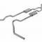 Pypes Crossmember Back w/X-Pipe Exhaust System 75-76 Ford Truck Split Rear Dual Exit 2.5 in Intermediate And Tail Pipe Hardware Incl Race Pro Muffler Incl Tip Not Incl Catalytic Converter Incl Exhaust SFT965RE