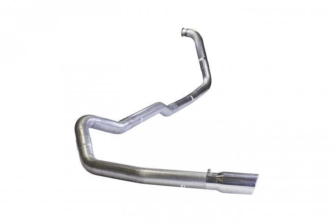 Pypes Turbo Back Exhaust System Single Side Exit 4 in Intermediate And Tail Pipe No Muffler Hardware Included Tip Not Incl Natural Finish 409 Stainless Steel Exhaust STD033NM