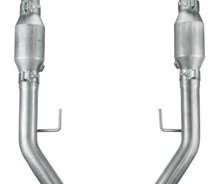 Pypes Mustang Exhaust H Pipe For Short Tube Headers Catted 2.5 Inch H-Pipe For 05-10 Mustang GT Hardware Incl Natural 409 Stainless Steel Exhaust HFM26E