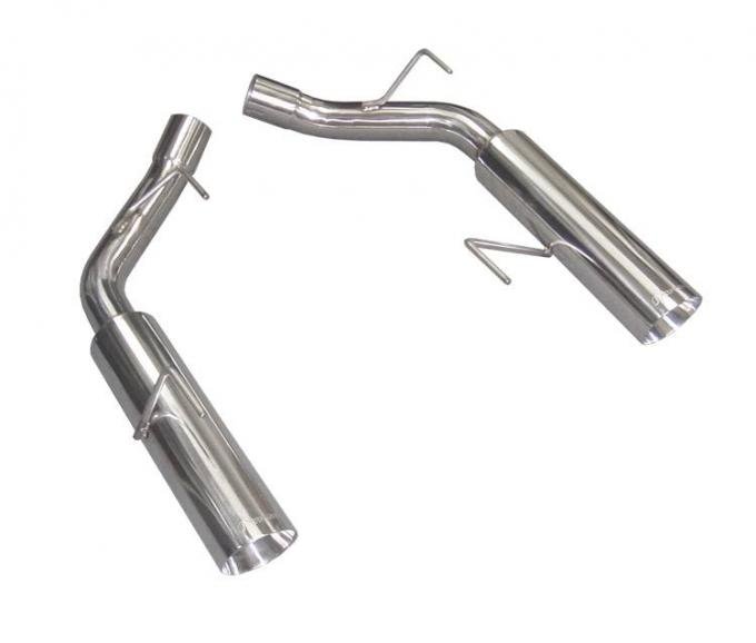 Pypes Pype Bomb Series Axle Back Exhaust System 05-10 Mustang Split Rear Dual Exit Incl Axle back Pipe 4 in Polished Tips Hardware Polished Finish 304 Stainless Steel Exhaust SFM60MS