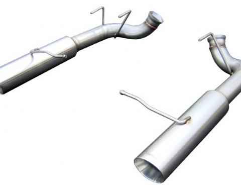 Pypes Pype Bomb Series Axle Back Exhaust System 11-14 Mustang V6 Split Rear Dual Exit 4 in Polished Tips Hardware Not Incl Polished 304 Stainless Steel Exhaust SFM79MS