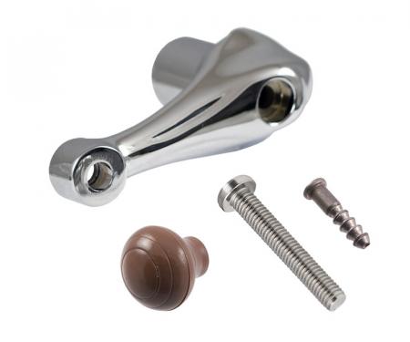 Dennis Carpenter Quarter or Vent Window Crank Handle Kit - Chocolate Knob - 1946 Ford Car 51A-7923410-AKT