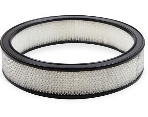 Holley Air Filter, 14"x3" , White Paper Element, Black Ring 120-178