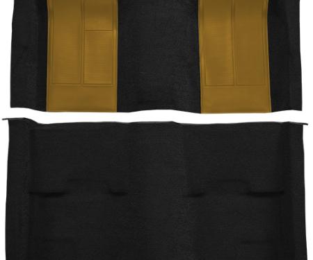 ACC 1970 Ford Mustang Mach 1 with 2 Ivy Gold Inserts without Shifter Cut Fastback Nylon Carpet