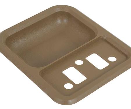 OER 1967-72 Ford F-100, F-250, F-350, 1968-69 Falcon, Fairlane, Galaxie, Door Panel Arm Rest Cup, Tan TR24142B1