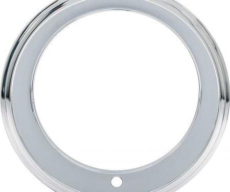 OER 14" Chrome 2-1/4" Deep Step Lip Rally Wheel Trim Ring Set A9591010