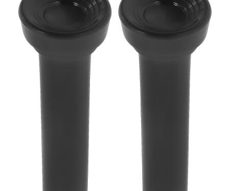 OER 1961-66 GM, Door Lock Knobs, Flat Head Design, Self-Threaded, Black, Pair CLK701
