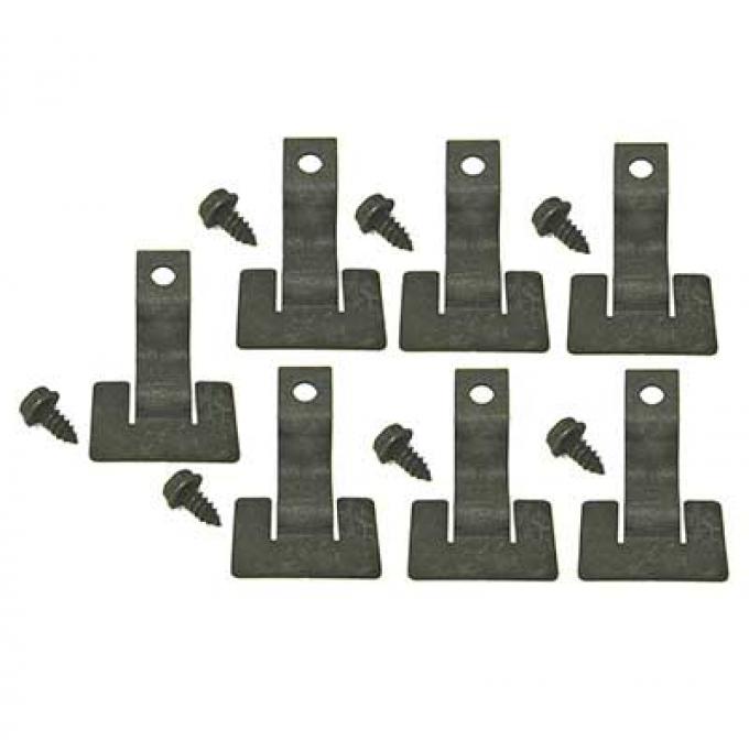 OER 1969-70 Mustang, Lower Windshield Molding Retainer Set 03406B