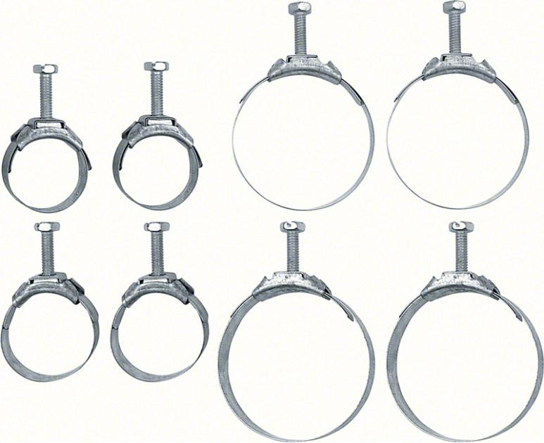 Spring Screw For Radiator 1959-72 GM, Radiator & Heater Hose Tower Clamp Set, Includes 5/8