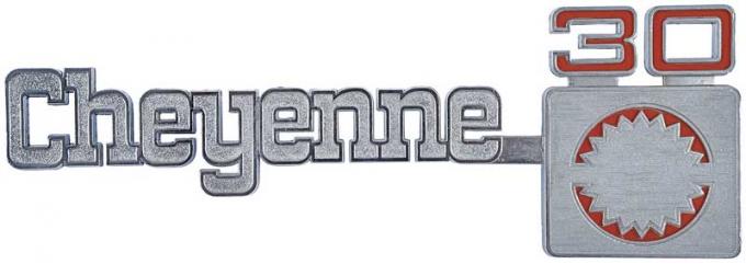 1975-80 Chevrolet Cheyenne "Cheyenne 30" Front Fender Emblem, Each