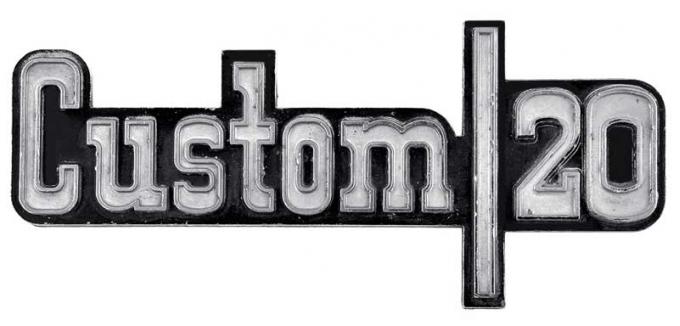 1973-76 Chevrolet Truck, CUSTOM 20 Front Fender Emblem, Each