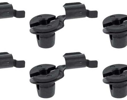 OER 1967-73 Mustang Door Latch Rod Retainer OE Stylem Metal Clip Set (6-piece) 21952A6