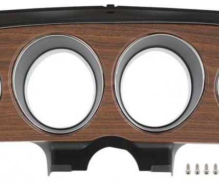 OER 1970 Mustang Deluxe Instrument Gauge Bezel - Woodgrain 10838QW