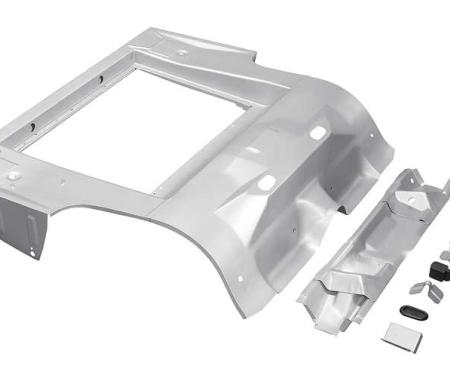 1964-70 Mustang, Complete Trunk Floor Panel, Convertible, Weld-Thru Coating