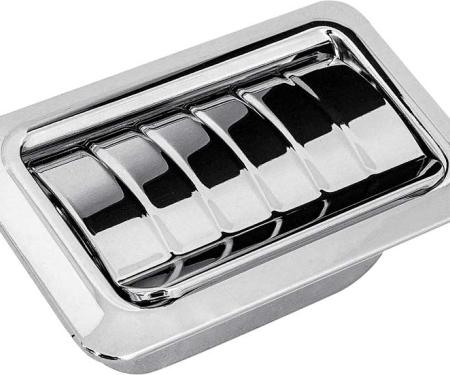 OER 1967-76 GM, Rear Quarter Ash Tray Assembly, with Ribbed Lid, Chrome, Various Models, Each 8801663