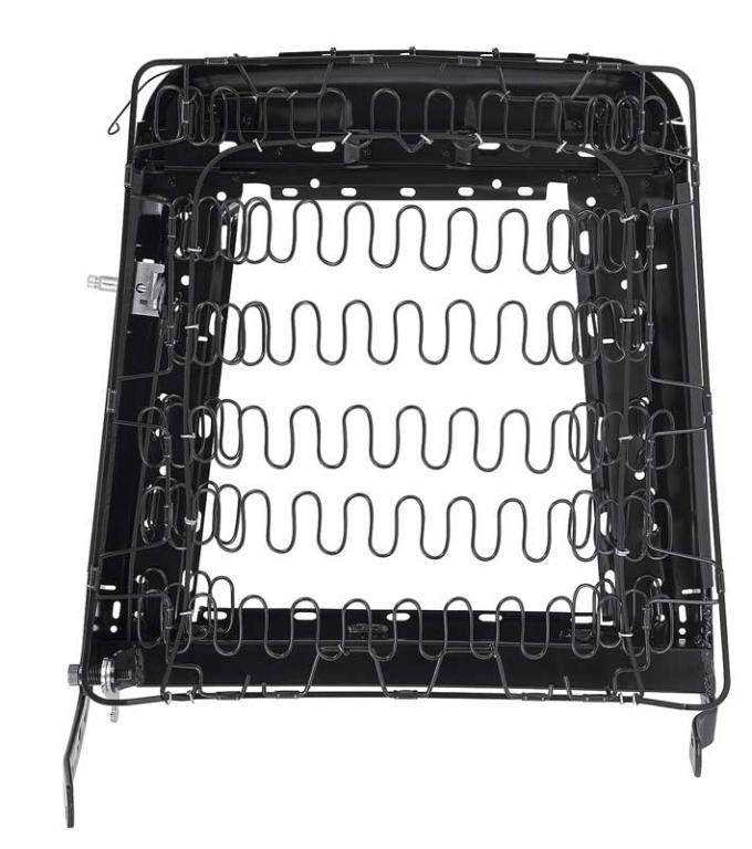1968 Mustang, Cougar, Bucket Seat Back Frame Assembly, with Spring, LH Drivers Seat