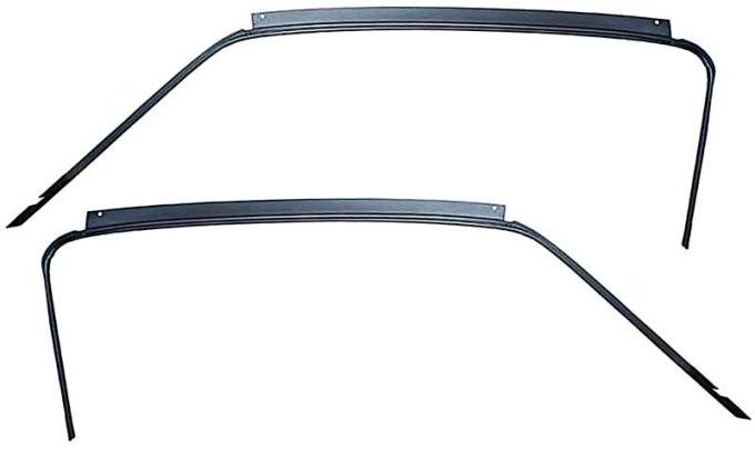 OER 1967-68 Ford Mustang, Fastback, Metal Roof Drip Rail, Pair, EDP Coated 51700A