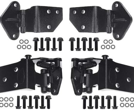 1964-65 Mustang, Upper and Lower Door Hinge Kit, with Hardware