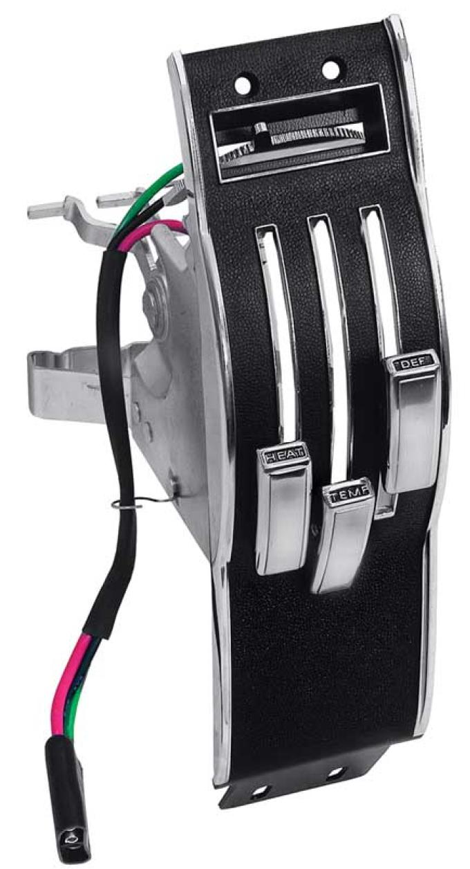 OER 1968 Mustang, Heater Control Dash Plate Assembly, without AC 18A651B