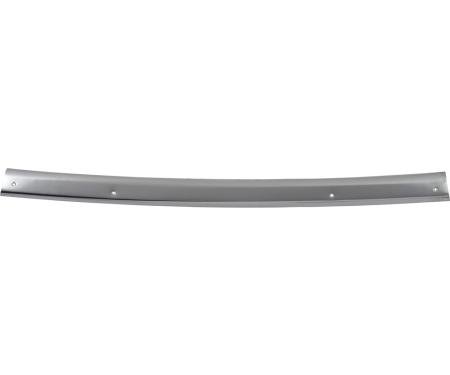 OER 1968 Mustang, Convertible Windshield Header Molding, Polished Stainless 03606C