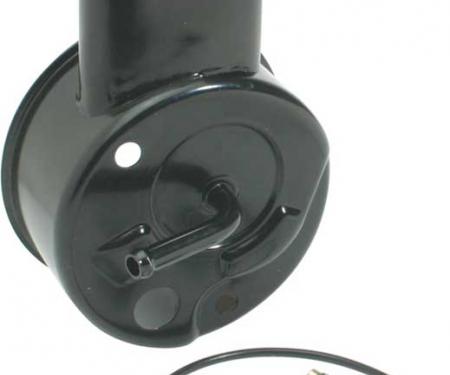 1955-68 Chevy, GMC Car & Truck, Power Steering Reservoir, 6 Cyl., Small Block, with Short Water Pump, Black Powder Coated