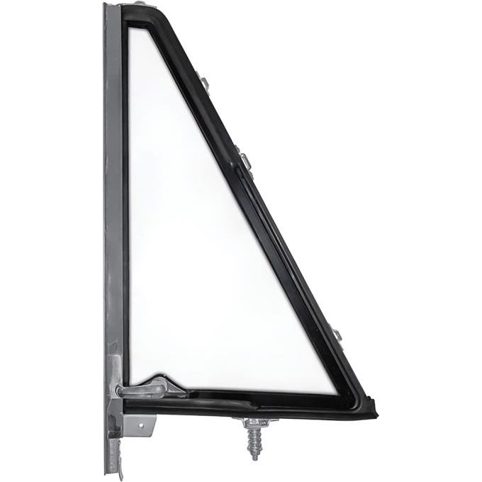 OER 1966-77 Ford Bronco, Vent Window Frame Assembly, Clear Glass, Black Inner Frame, LH Side TR22205B