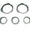 1967-68 Mustang, Dash Gauge Lens Retainer Bracket Set, 5 Piece Set